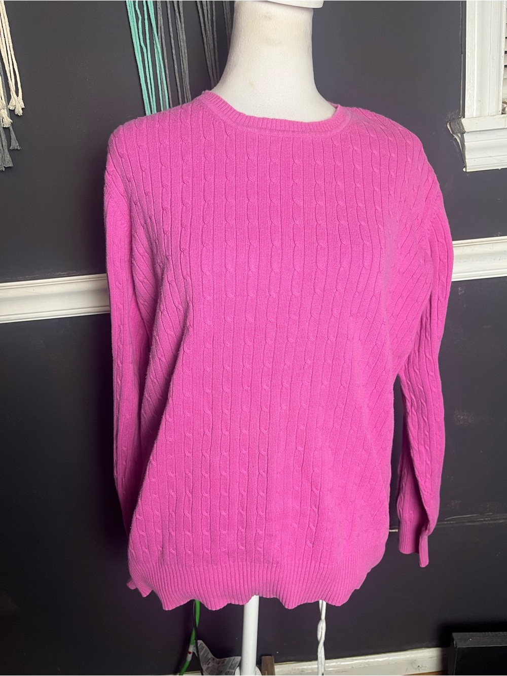 Kim Rogers Women’s Size XL Pink Cotton Sweater